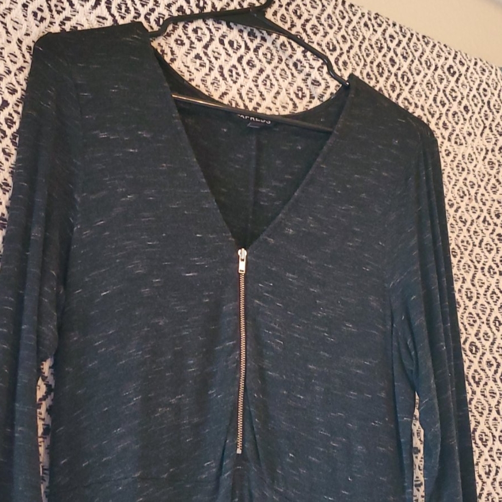 Half zipper a line express dress